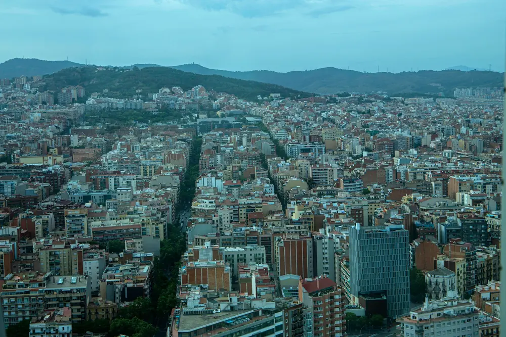 Barcelona seen from above