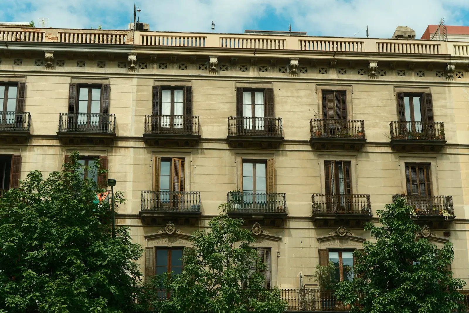 Fachada de un edificio del Eixample de Barcelona